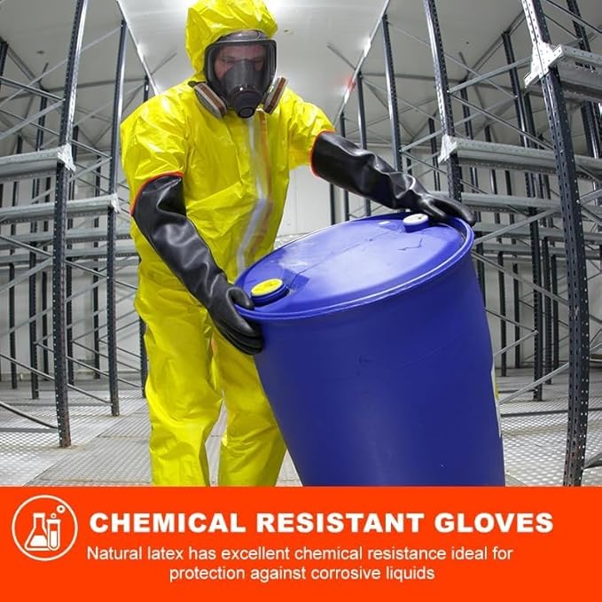 Heavy-Duty Latex Chemical Resistant Gloves - Image 5