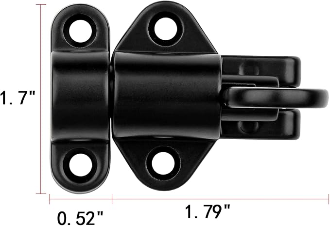 7 Packs Self-Closing Latches，Black Spring Door Lock，Resilient Bolt Latch - Image 2