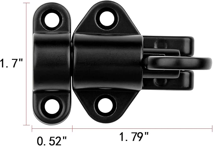 5 Packs Self-Closing Latches，Black Spring Door Lock，Resilient Bolt Latch - Image 2