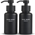 MaisoNovo Glass Foaming Soap Dispenser 14 Oz | Black Glass Black Pumps x 2 by MaisoNovo-TheArtofSustainableLiving
