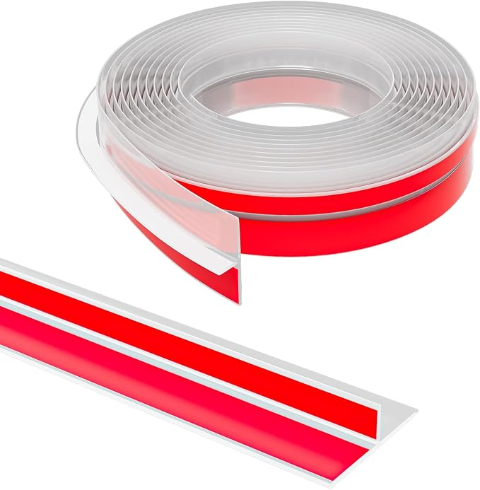 T-Shaped Door Draft Stopper, 1.37 in x 20 Ft Silicone Seal Strip by Elvone