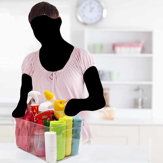 Clear Plastic Stackable Storage Bins - Image 5