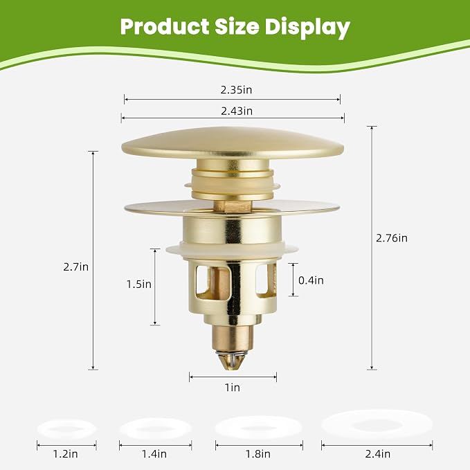 Universal Bathroom Sink Drain Strainer Hair Catcher Upgraded - Image 4