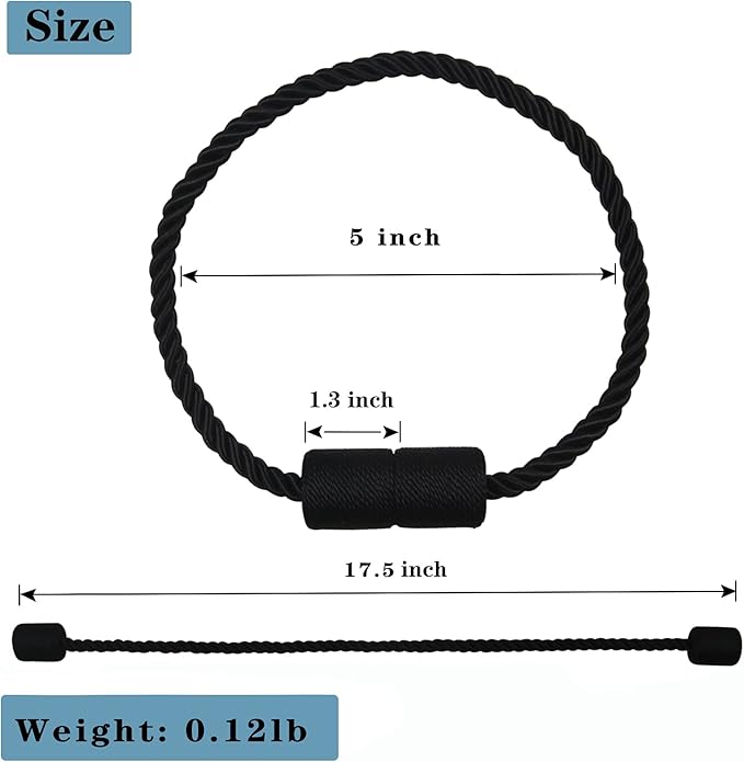 4 Pack Strong Magnetic Curtain Tiebacks Outdoor Elegant Decorative Tie Backs - Image 3