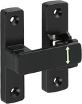 90/180 Degree Flip Latch Gate Latch, Heavy Duty Black Safety Door Lock Enhanced by Mooche