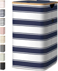 BALEINE Laundry Hamper with Lid, Tall Laundry Baskets with Bamboo Pull Handles by BALEINE