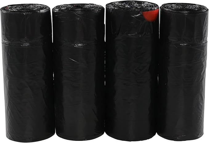 1.5 Gallon Drawstring Trash Bags, Small Black Garbage Bags, 208 Bags - Image 3