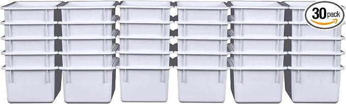 Wood Designs Cubby Storage Bin, Heavy Duty Plastic Containers by Unknown