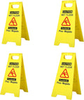 CERLMLAND wet floor signs 4 piece double-sided sign alerts clear identification by CERLMLAND