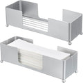 MyGift Metal Tabletop Folded Hand Towel Holder, Modern Silver Tone Commercial by MyGiftHome