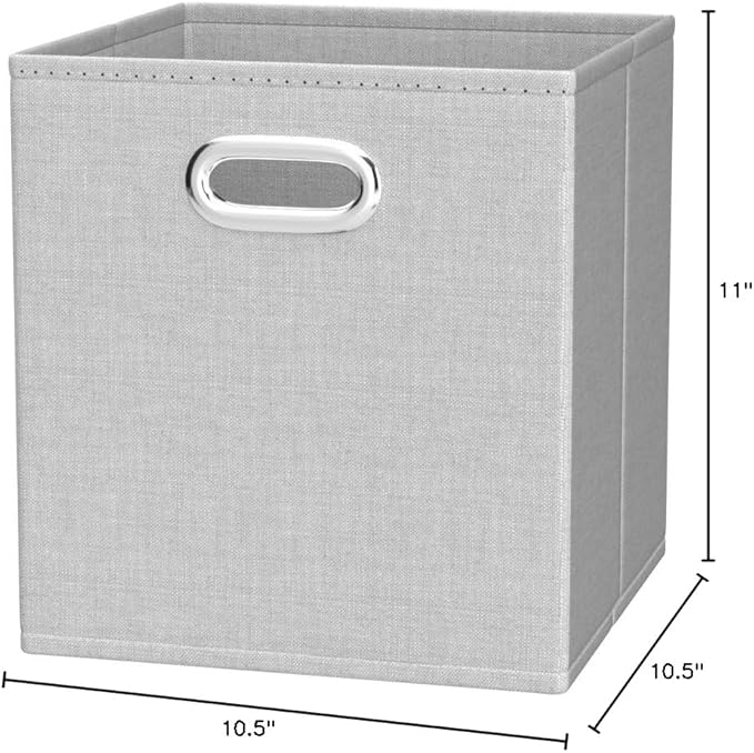 Amazon Basics Collapsible Cube Storage Organizer Bins, 10.5 x 10.5 x 11 inches - Image 5