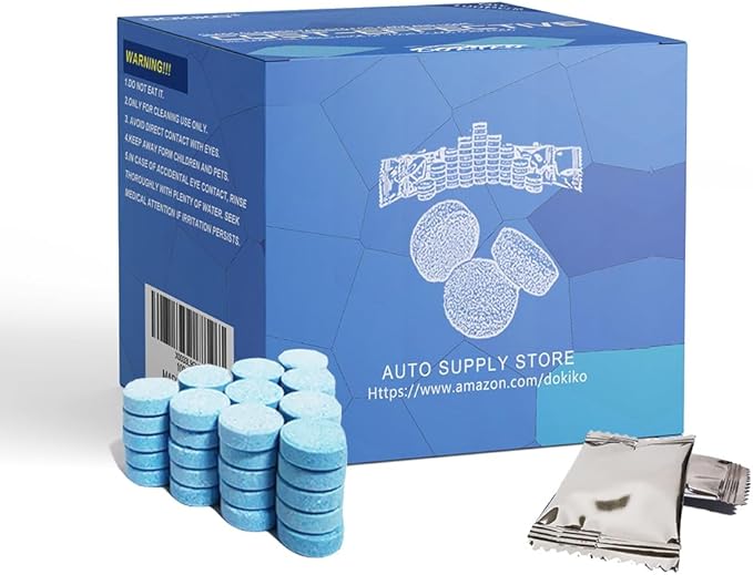 100 PCS Glass Cleaner Refill, Glass Clean Tablets, Window Clean Refill Tablets by DOKIKO