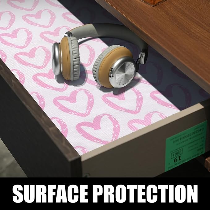 Heart Drawer Liner for Cabinets 16IN x 20FT, Shelf Liner Non-Adhesive and - Image 3