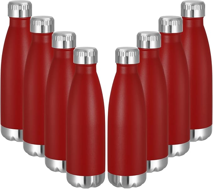 VEGOND 17oz Stainless Steel Water Bottles Bulk, Reusable Metal Sports Water by VEGOND