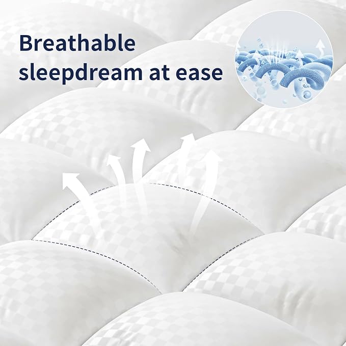 Mattress Topper Twin XL Mattress Pad Cover Mattress Protector - Image 4