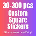 30-300 PCS Custom Square Stickers Labels by YEYABOA