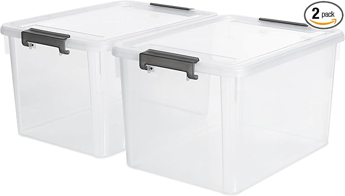 Citylife 32 QT Plastic Storage Bins by CitylifeHomeOrganization