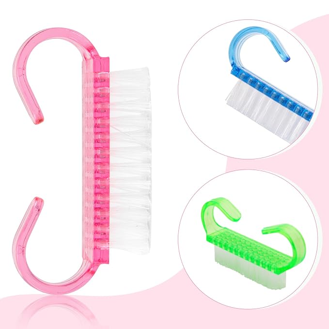 25 Pcs Handle Grip Nail Brush, Fingernail Scrub Cleaning Brushes - Image 3
