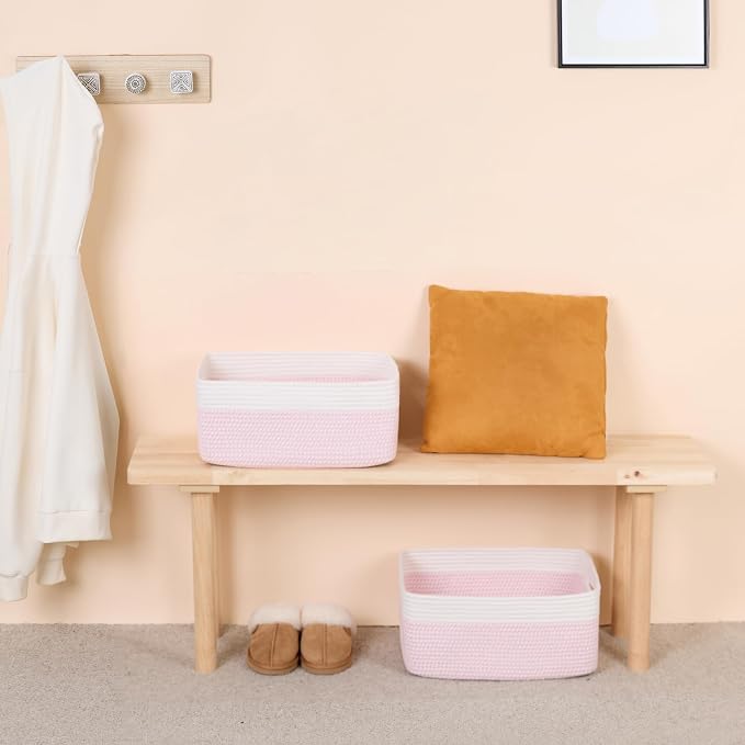 Large Storage Baskets for Organizing, Closet Shelf Baskets for Clothes Blanket - Image 6
