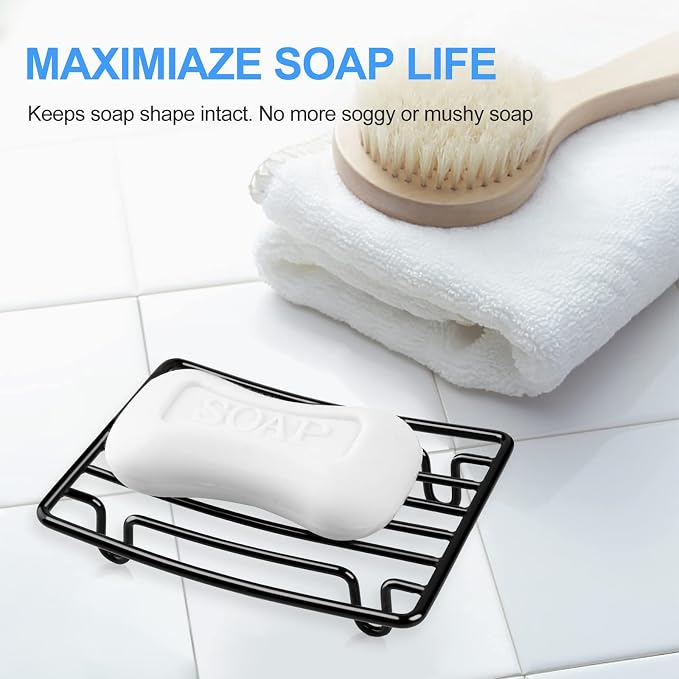 Bar Soap Dish Holder for Shower Bathroom Stainless Steel Rust Proof Self - Image 5