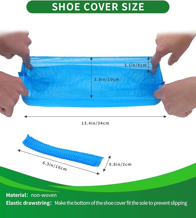 100Pcs Non-Woven Shoe Covers Disposable Non Slip - Image 6