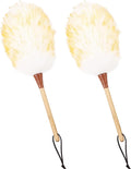 Natural Lambswool Duster 16 Inch Handheld by MehelloFeather