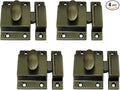 QCAA Traditional Large Oval Turn Cabinet Latch, Solid Brass, by QCAAHardware