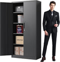 72'' Garage Storage Cabinet, Lockable Storage Cabinet by BIZOEIRON