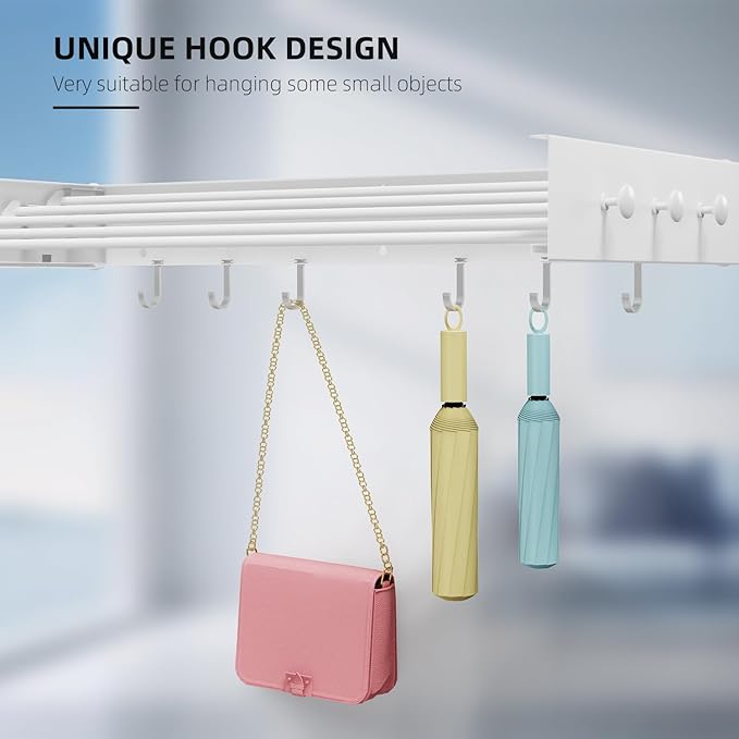 Drying Rack Clothing, Clothes Drying Rack Wall Mounted, Laundry Drying Rack - Image 4