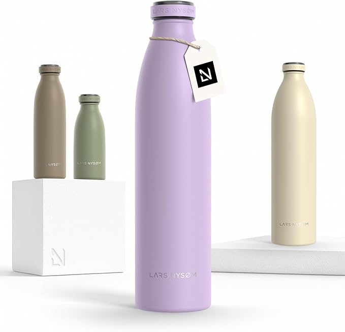 LARS NYSØM Stainless Steel Insulated Water Bottle 12oz 17oz 25oz 34oz 51oz | by LN