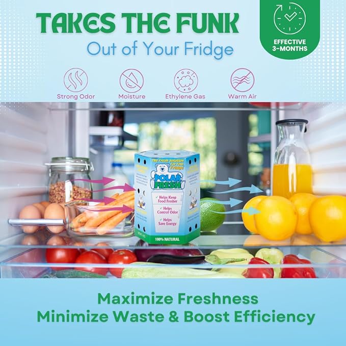 All-in-1 Refrigerator Deodorizer & Produce Saver by Polar Fresh 3 Pack – Fridge - Image 3