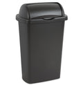 13 Gallon Roll Top Wastebasket – Lift-Open Kitchen Black Trash Can 13 Gallon by Unknown