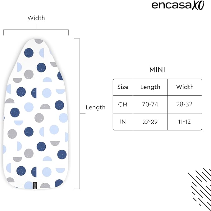 Encasa XO Ironing Board Cover and Pad 28"x12" - Image 2