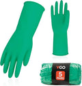 Vgo... 5-Pairs Reusable Household Gloves, Rubber Dishwashing gloves, Extra by Vgo