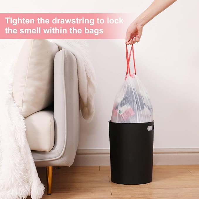 Small Trash Bag 4 Gallon Drawstring Garbage Bags - Image 7