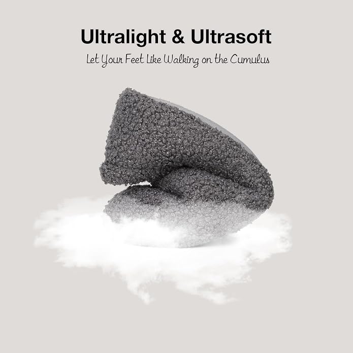 HomeTop Women's Fuzzy Curly Fur Memory Foam Loafer Slippers - Image 5