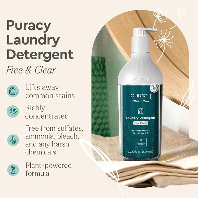 Puracy Liquid Laundry Detergent Clean Can Starter Set - Image 6