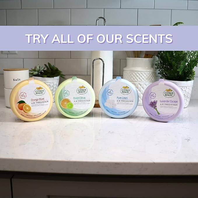 Citrus Magic Odor Absorbing Solid Air Freshener, Pure Linen - Image 10