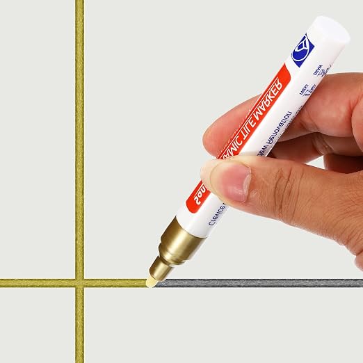 PATIKIL Grout Pen, 4 Pack Golden Tile Marker Waterproof Grout Sealer Pen Tile - Image 7