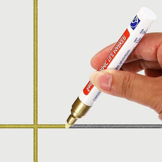 PATIKIL Grout Pen, 4 Pack Khaki Tile Marker Waterproof Grout Sealer Pen Tile - Image 7
