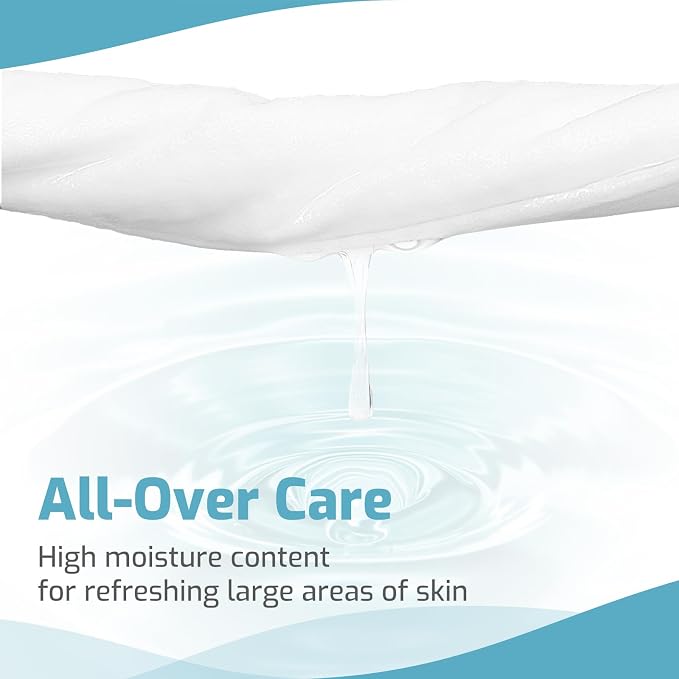 SUNKISS Trustplus Wet Wipes for Adult No Rinse, Extra Large 8”x12” Body - Image 4