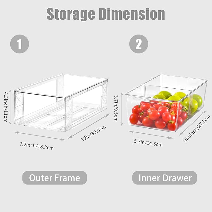 6Pack Pantry Organizers and Storage, Foods Organizer Bins - Image 3