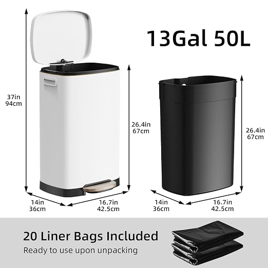 KUK 13 Gallon Kitchen Trash Can - Image 7