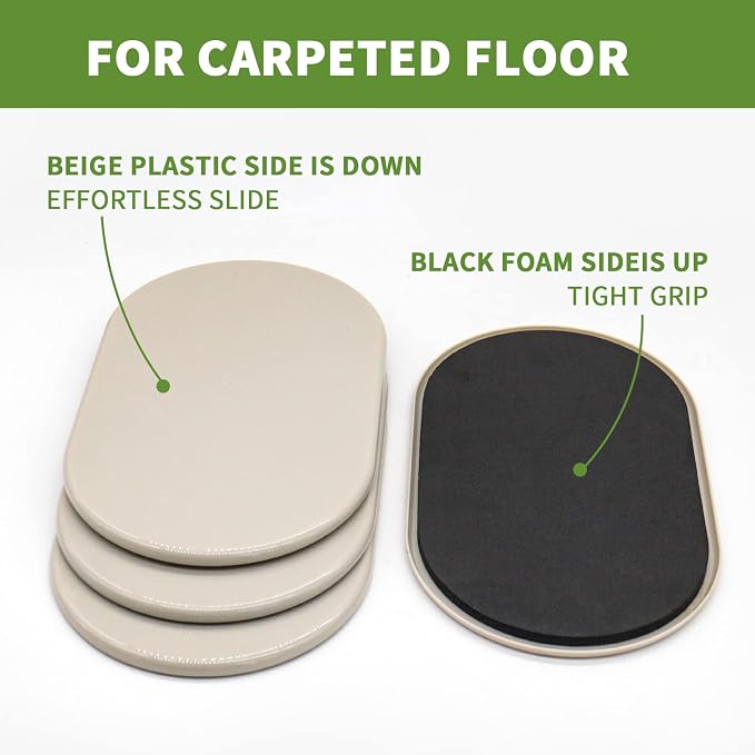 Furniture Sliders for Carpet 4 PCS - Image 3