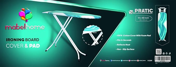 Mabel Home Ironing Board Padded Cover, 100% Cotton - Image 3