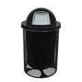 COATEDOUTDOORFURNITURE RDT-TXTBLK Heavy Duty 32 Gallon Round Trash Receptacle by CoatedOutdoorFurniture