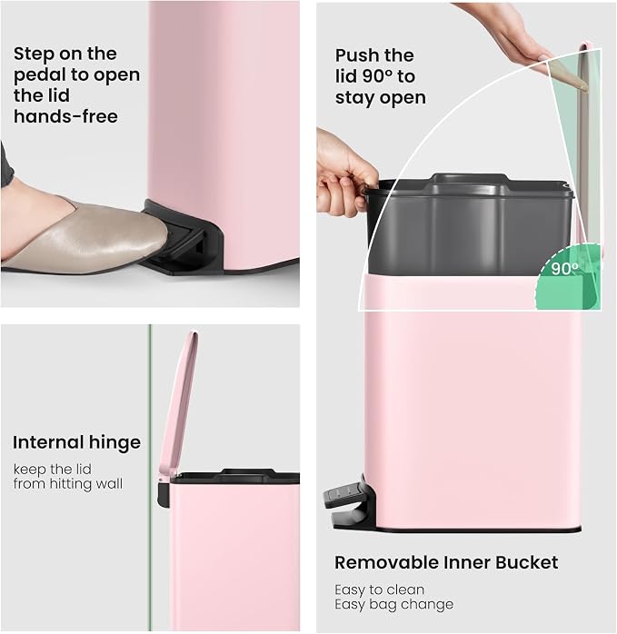 Cesun Small Bathroom Trash Can - Image 5