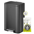 EKO Madison Matte Black 50 Liter/13.2 Gallon Step Trash Can by EKO