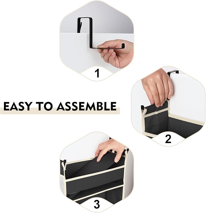 Over The Door Hanging Organizer 5-Shelves and 10 Side Pockets, Over The Door - Image 6