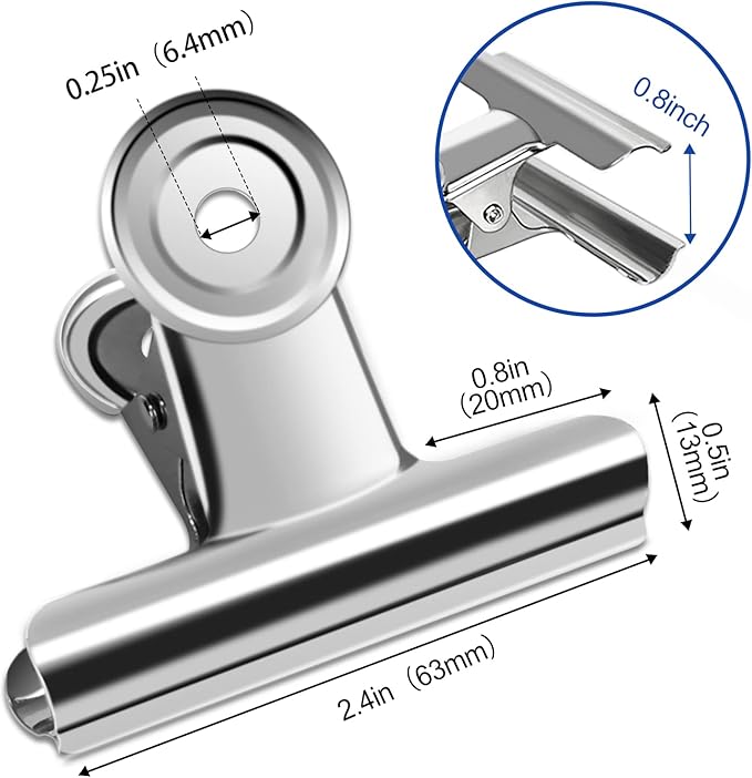 10 Pack Large Metal Hinge Clips - Image 2